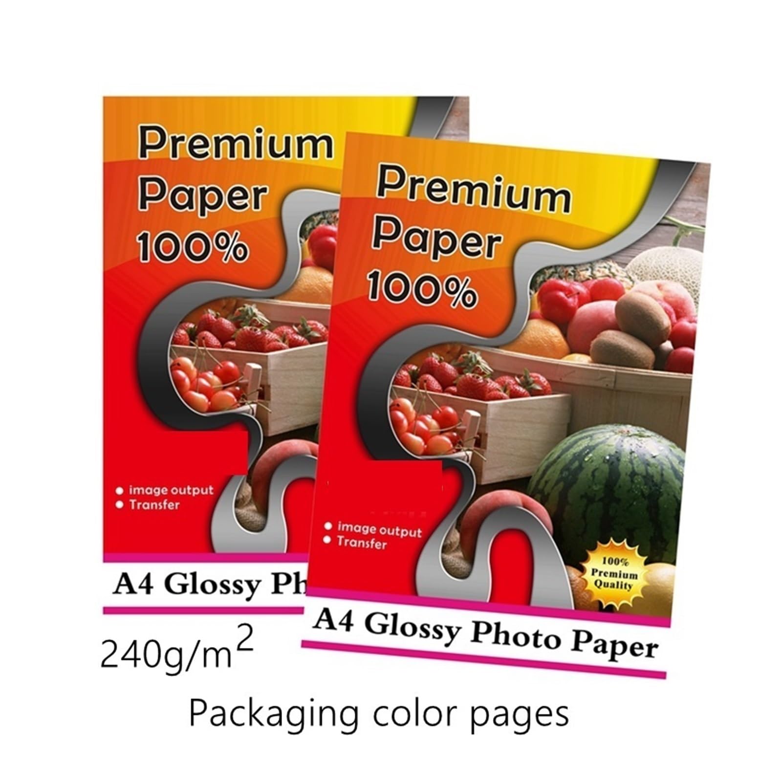 DAVBIR 240 grammi di spessore 8.26x11.7 Double Deck Highlight Art Paper Stampa su due lati impermeabile Carta fotografica vuota for stampa a getto d'inchiostro perfection (Color : 5sheets)