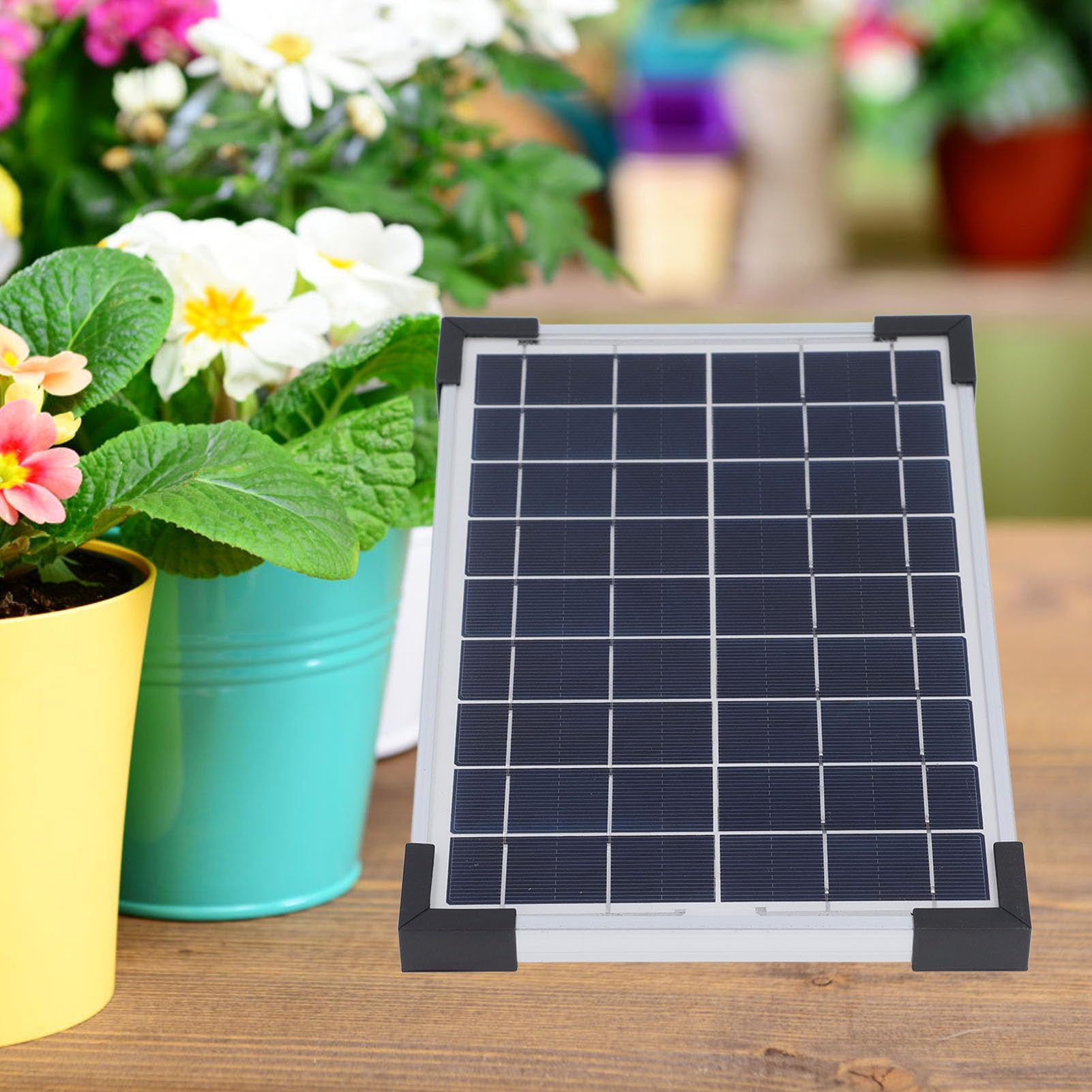 EMUKOEP Hocheffizientes Solarbewässerungssystem, Vielseitiges Design, 10 Timing-Modi mit Eingebauter Batterie für die Pflanzenpflege Im Innen- und Außenbereich