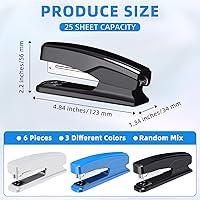 Vista 2 de Engrapadora de escritorio para escuela, universidad, suministros de oficina, grapadoras portátiles y duraderas para accesorios de escritorio