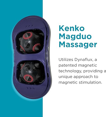 Miniatura 3 de Rodillo de bola de masaje con pinchos para Nikken Kenko MagDuo 13201, masajeador corporal de mano para cuello y hombro, bolas magnéticas con