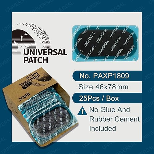 Miniatura 2 de PAX 25 parches universales ovalados de reparación de tubos y neumáticos, para neumáticos radiales y sesgados, motocicleta, automóvil, camión,