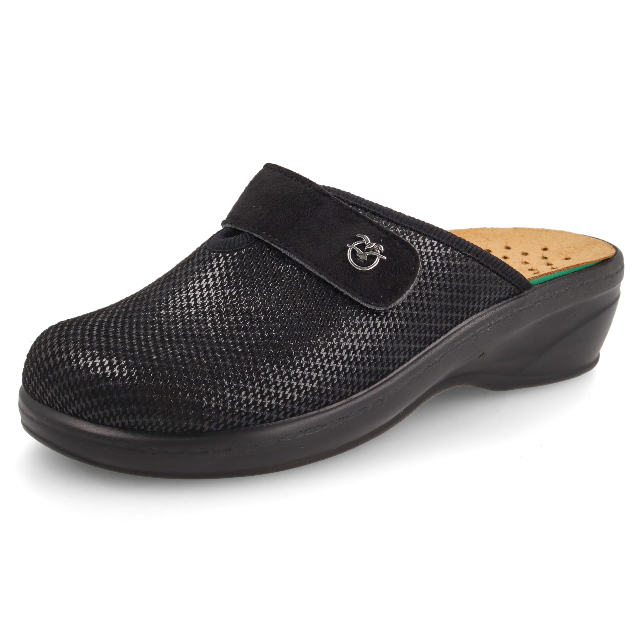 Fly Flot Ciabatta Donna In Microfibra Elasticizzata, Strappo Regolabile, Sottopiede In Pelle Estraibile, Suola 5cm CiabatteDonna