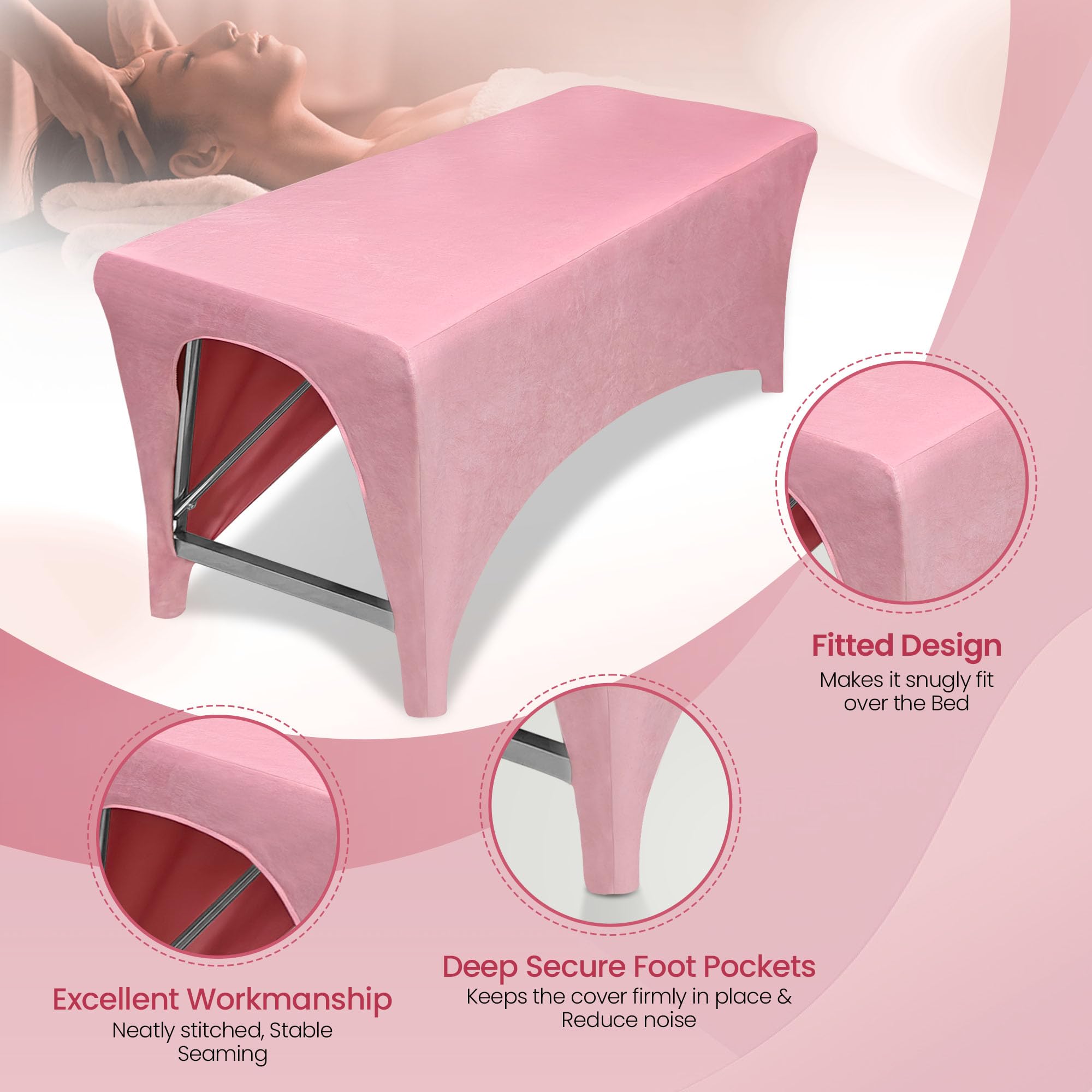 Housse de surmatelas Ergonomique incurvée en Mousse pour Table de Massage pour Salon de beauté