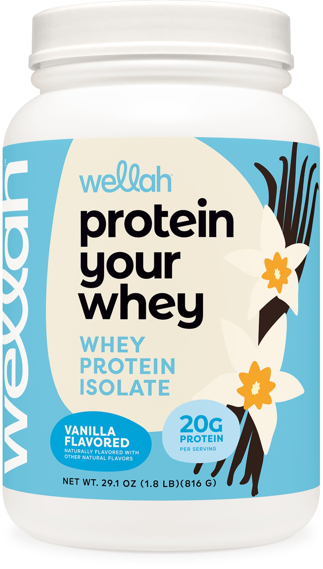 Wellah Protein Your Whey (30 Servings, Vanilla) - Whey Protein Isolate Protein