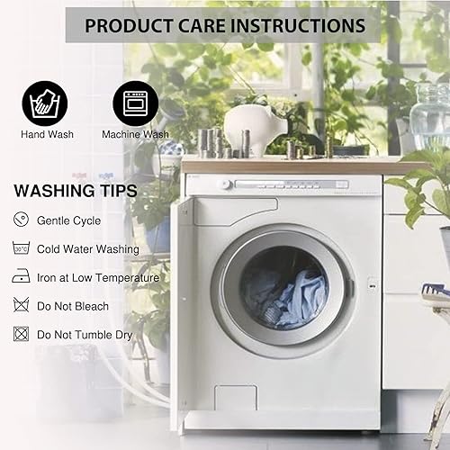 Miniatura 6 de NeColorLife Funda otomana rectangular de gran tamaño, funda elástica para reposapiés, protectores de muebles, lavable, tela jacquard con banda