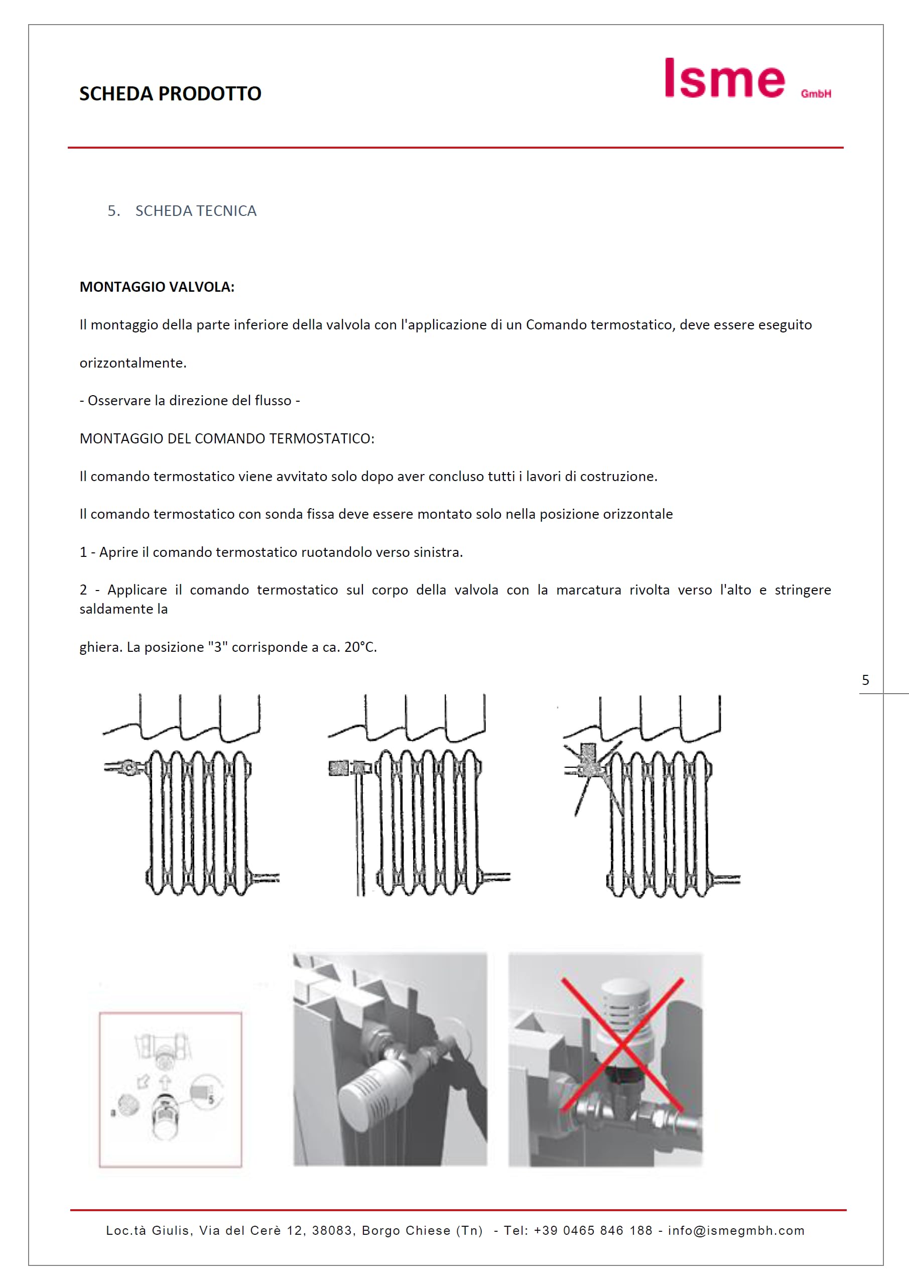 Schläfer 37070105 | Valvola Termostatica per Termosifoni ITAP, Testina di Comando per Radiatore Sensibile a liquido Manopola con Regolazione intervallo Temperatura 0-28 C - Ghiera M30x1,5- Conf. 5PZ