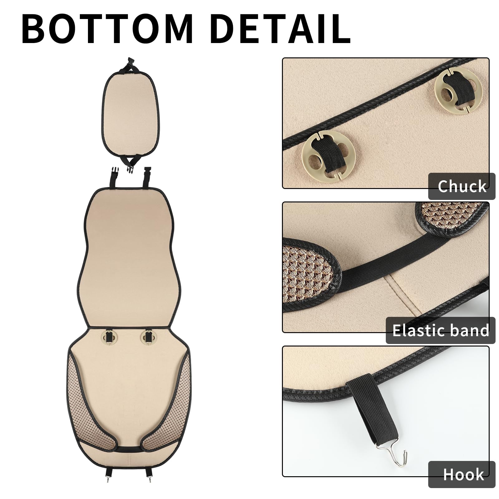 Auto Newer Car Seat Cover Breathable Front Car Seat Cushion Comfortable Car Seat Protector Anti-Slip and Full Wrap — view 4