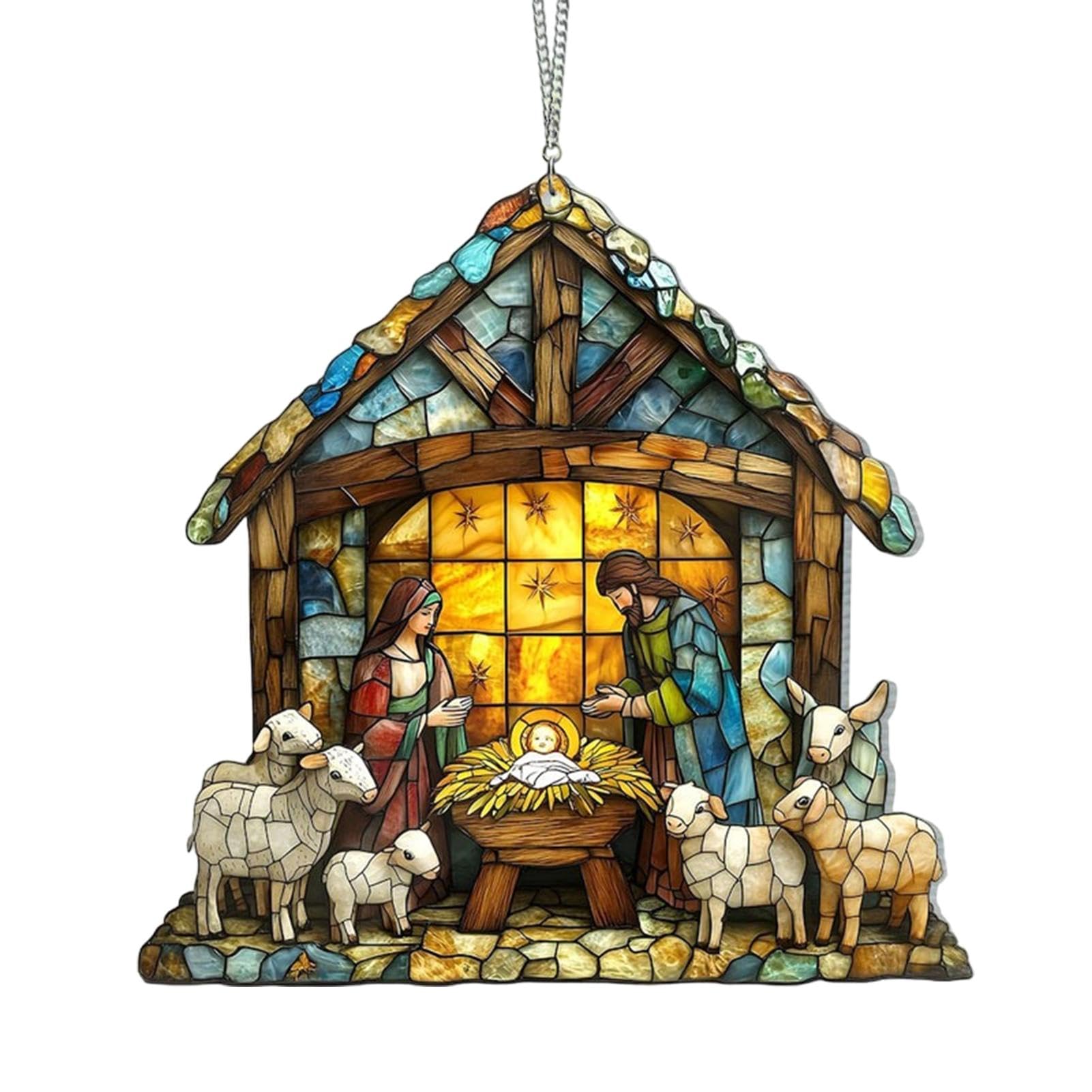 Attrape-lumière pour fenêtre et décorations de fête colorées pour Noël