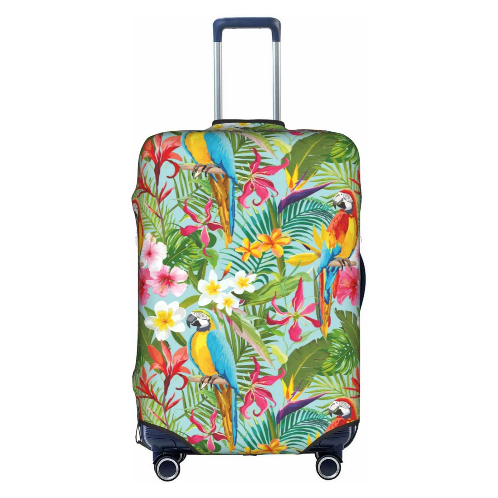 Couverture de bagage plantes tropicales lavable pour valise de 18 à 32 pouces avec zip invisible