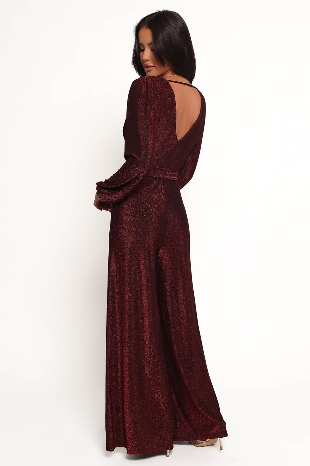 Petal & Pup womens Nora Long Sleeve Jumpsuit - Red - Image 3