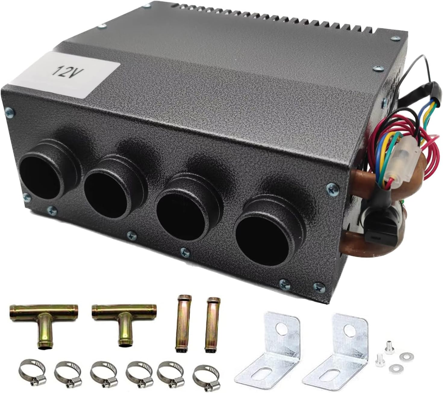 XuSha Hydronic Heater 12V 4 Front Vents, Compact Design, Portable Assembly Mountable Switch 3-Speed Fan 80 CFM Airflow 8500 BTU of Heat, fits for Car/Truck/Boat/RV : Automotive