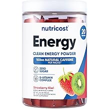 Nutricost Energy Complex Stickpack 20 Servings Strawberry Kiwi Flavored - Gluten-Free + Non-GMO
