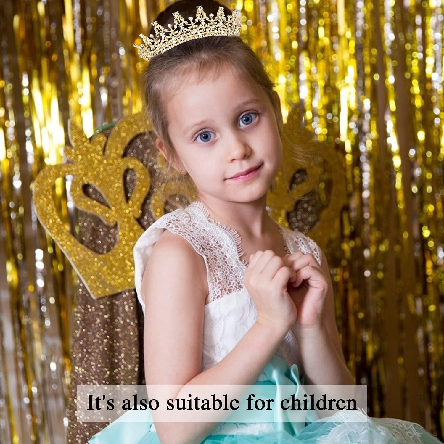 COCIDE Birthday Tiara and Crown for Women, Sash for Girls, Decorations Set, Rhinestone Crystal Hair Accessories for Birth Day Party Headband Cake Toppers - Image 4