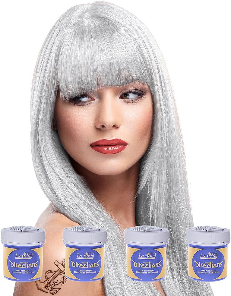 4 x La Riche Directions Semi-Perm Hair Colour White Toner (ALL COLOURS Avail) 4x 88ml
