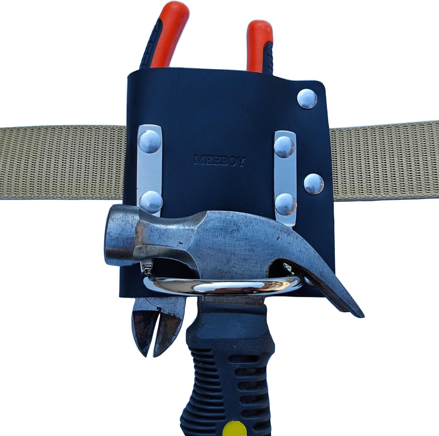 Leather Tool Holster, Leather Axe Belt Loop, Leather Hammer Holder for tool belt, heavy top grain leather axe holster