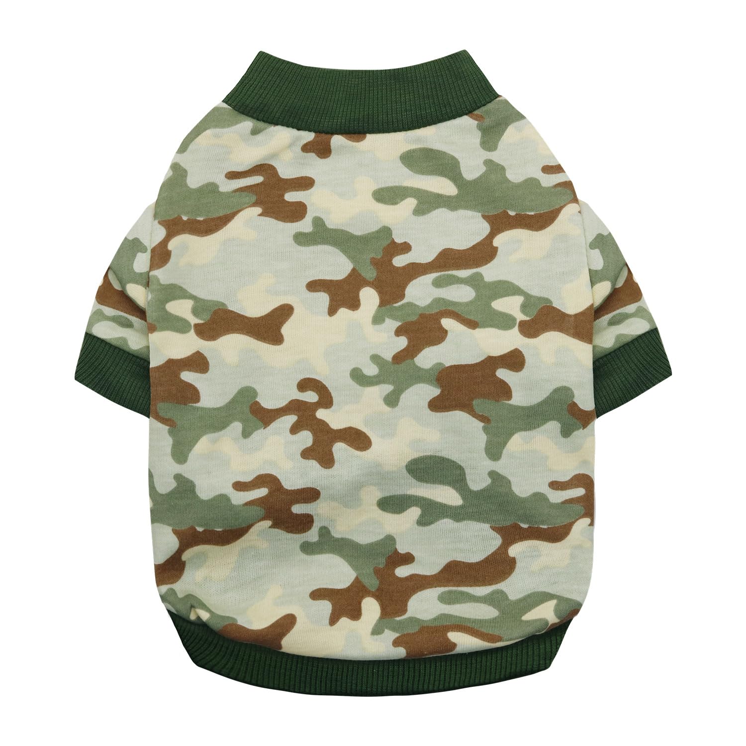DOTEYAYP Small Dog Camo Shirt Pet T Shirt for Boys Girls Puppy Cats (Medium, Army Green)
