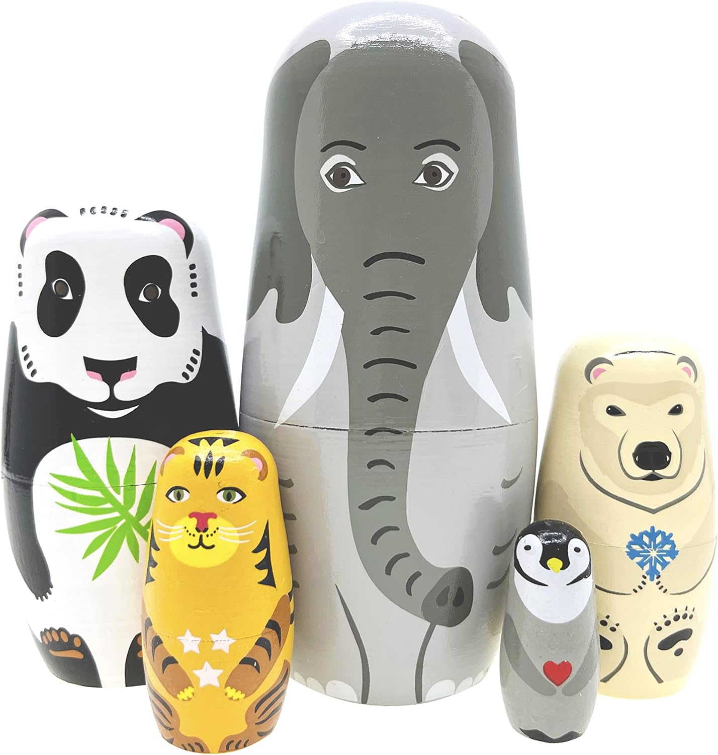 Elephant Panda Nesting Dolls Cute Animal Matryoshka Doll