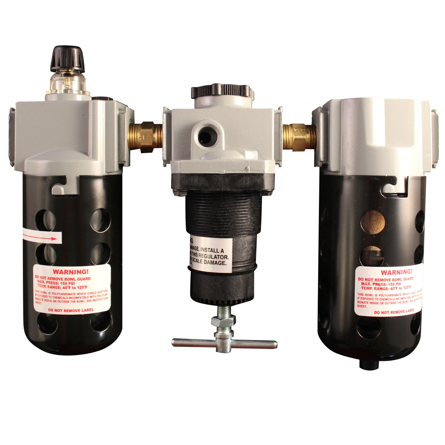 Milton 1102 1/2" Filter Regulator and Lubricator Trio — Amazon image 2