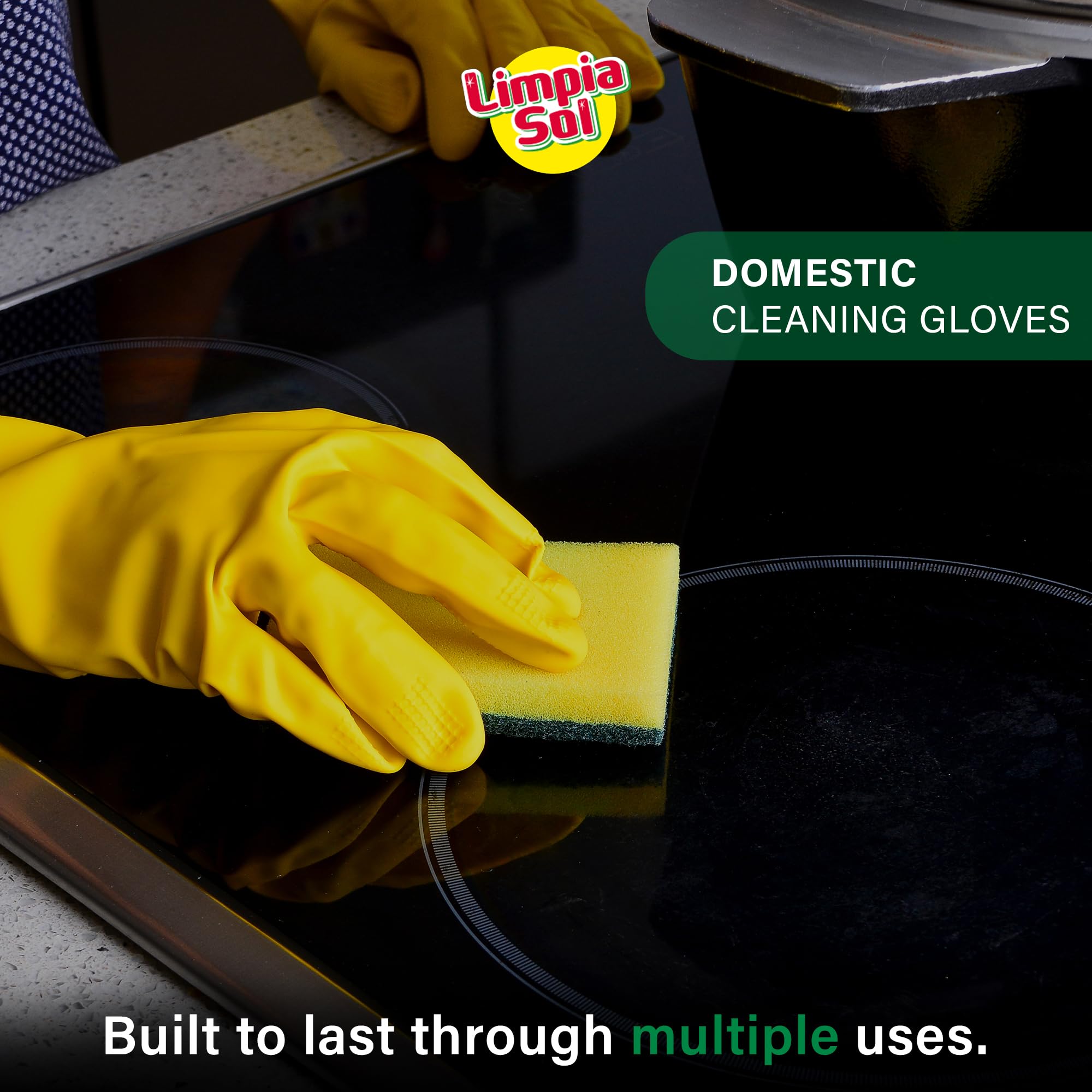 YiGlove Black Nitrile Blend Gloves, 100 pcs (Small)