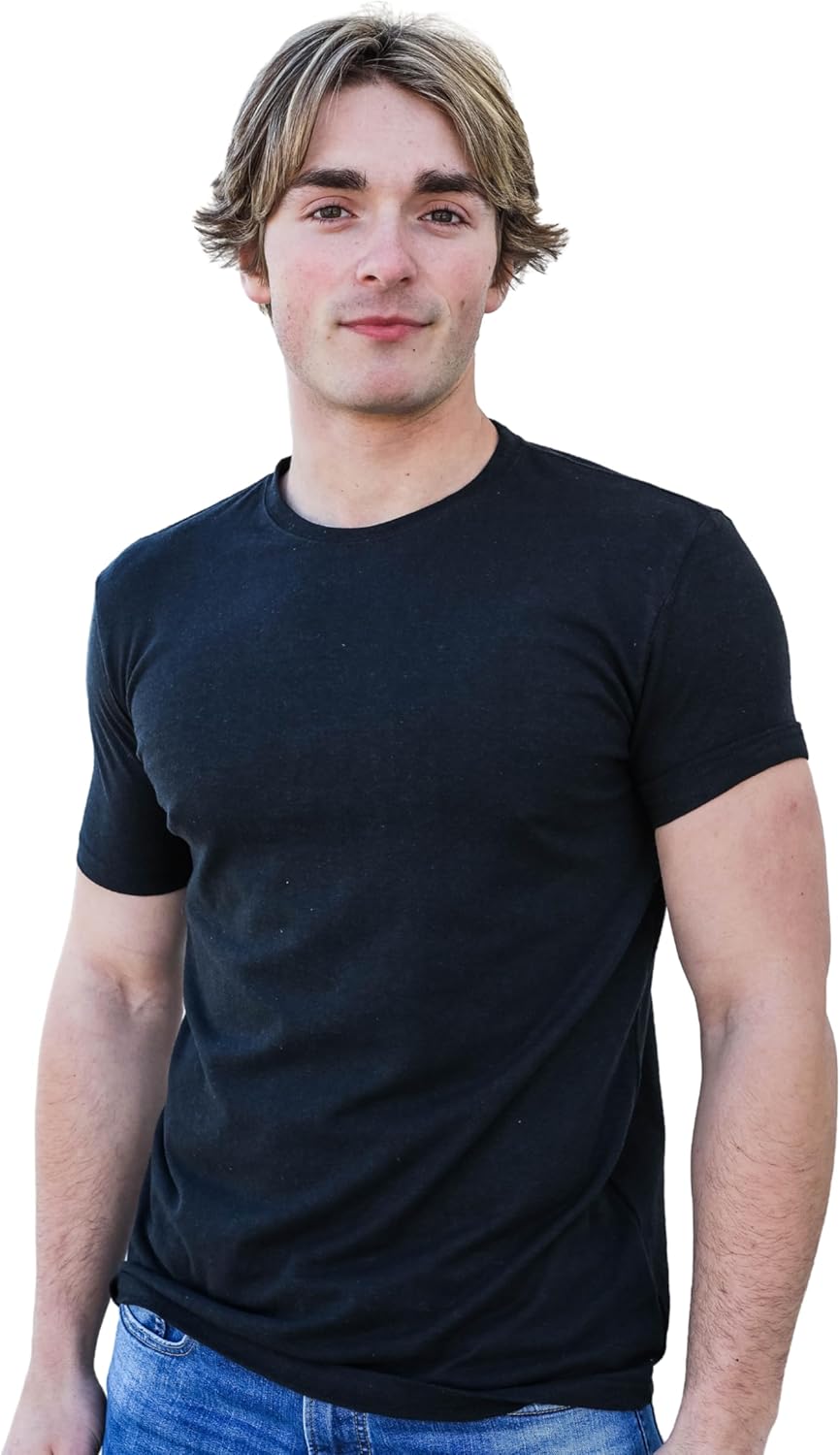 Hemp & Tortoise™ Men's Hemp T-Shirt – Soft, Durable & Eco-Friendly – 55% Hemp, 45% Organic Cotton – Breathable & Long-Lasting