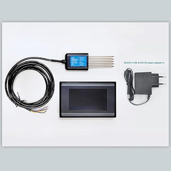 Measuring and Logging Soil Moisture Temperature Humidity EC PH Sensor with HMI Touch Screen