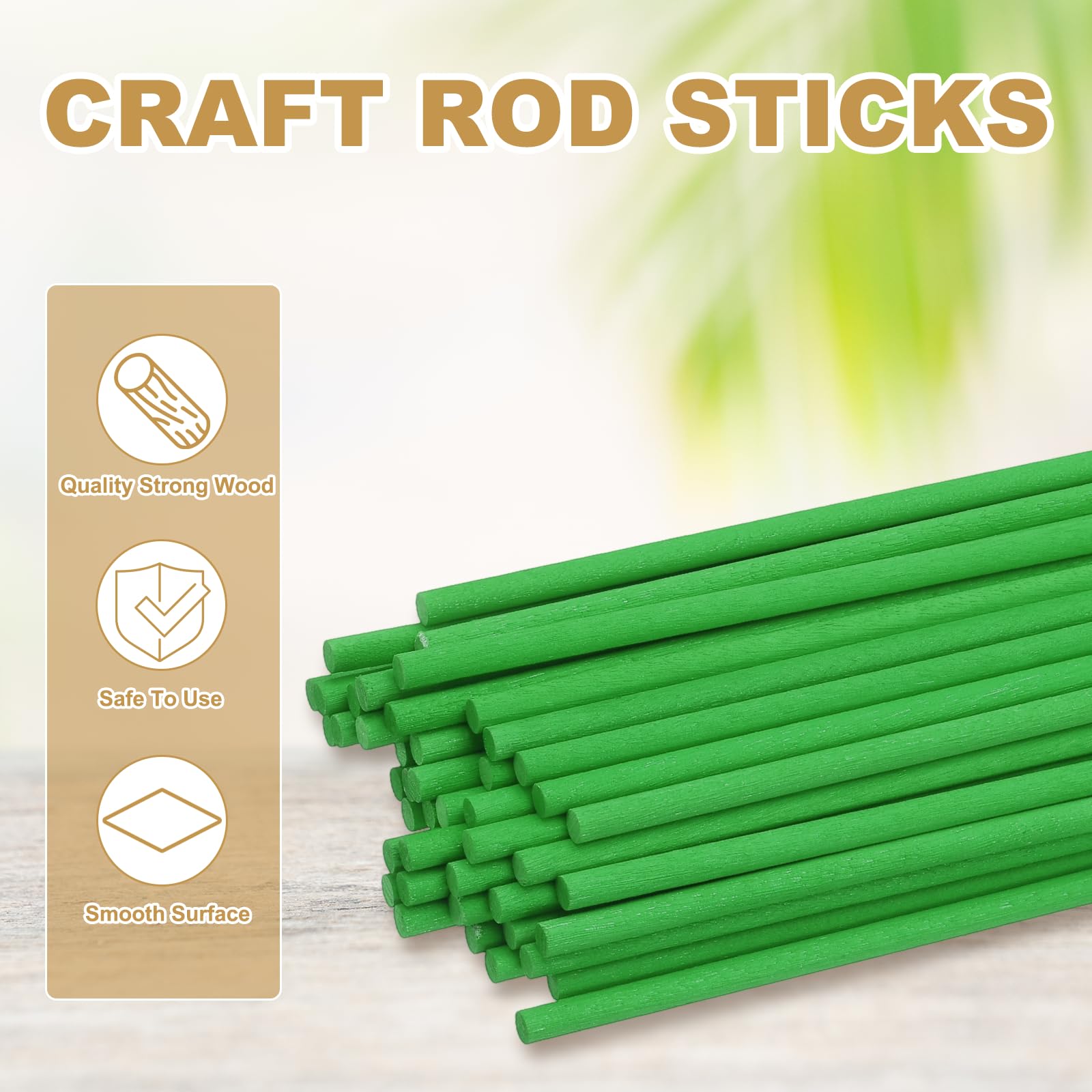 PATIKIL 50Pcs Wooden Dowel Rods - Image 4