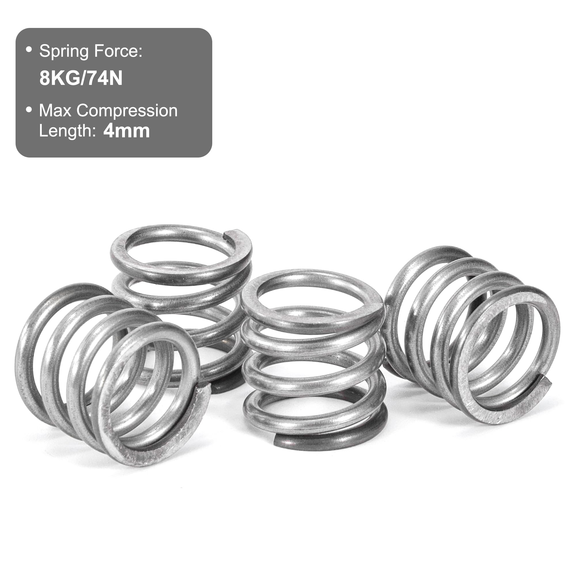 Molle Compressione Acciaio Inox 304 - 20 Pezzi 15mm Diametro 4mm Per Meccanica - Foto 4