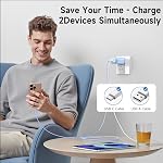 20W USB C Bloc du chargeur,2Port USB C Chargeur mural PD+QC Adaptateur d'alimentation Charge rapide pour iPhone 17 Pro Max/16/15/14/13/12/11/X/XS,Galaxy, Pad,Pixel avec 6FT Câble de type C rose