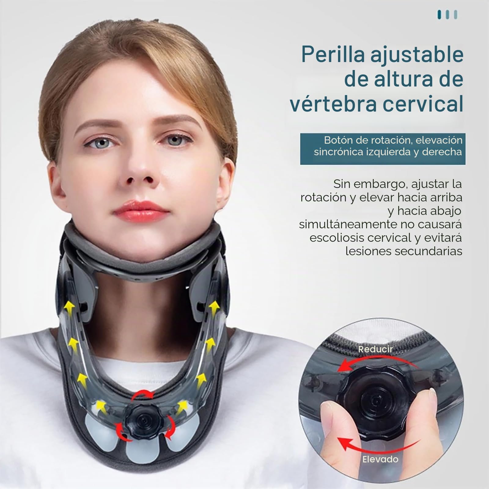 NEWFUN Traccion Cervical, Dispositivo de Tracción Cervical, Elimina la Tensión en el Cuello, Estabiliza y Alivia la Presión Sobre la Columna Cervical, Apto para Hombres y Mujeres