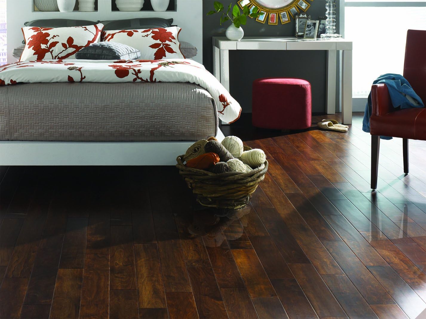 Maple Kahlua - Prefinished Engineered Wood Floor Maple Flooring - Wood Floor Coverings - 