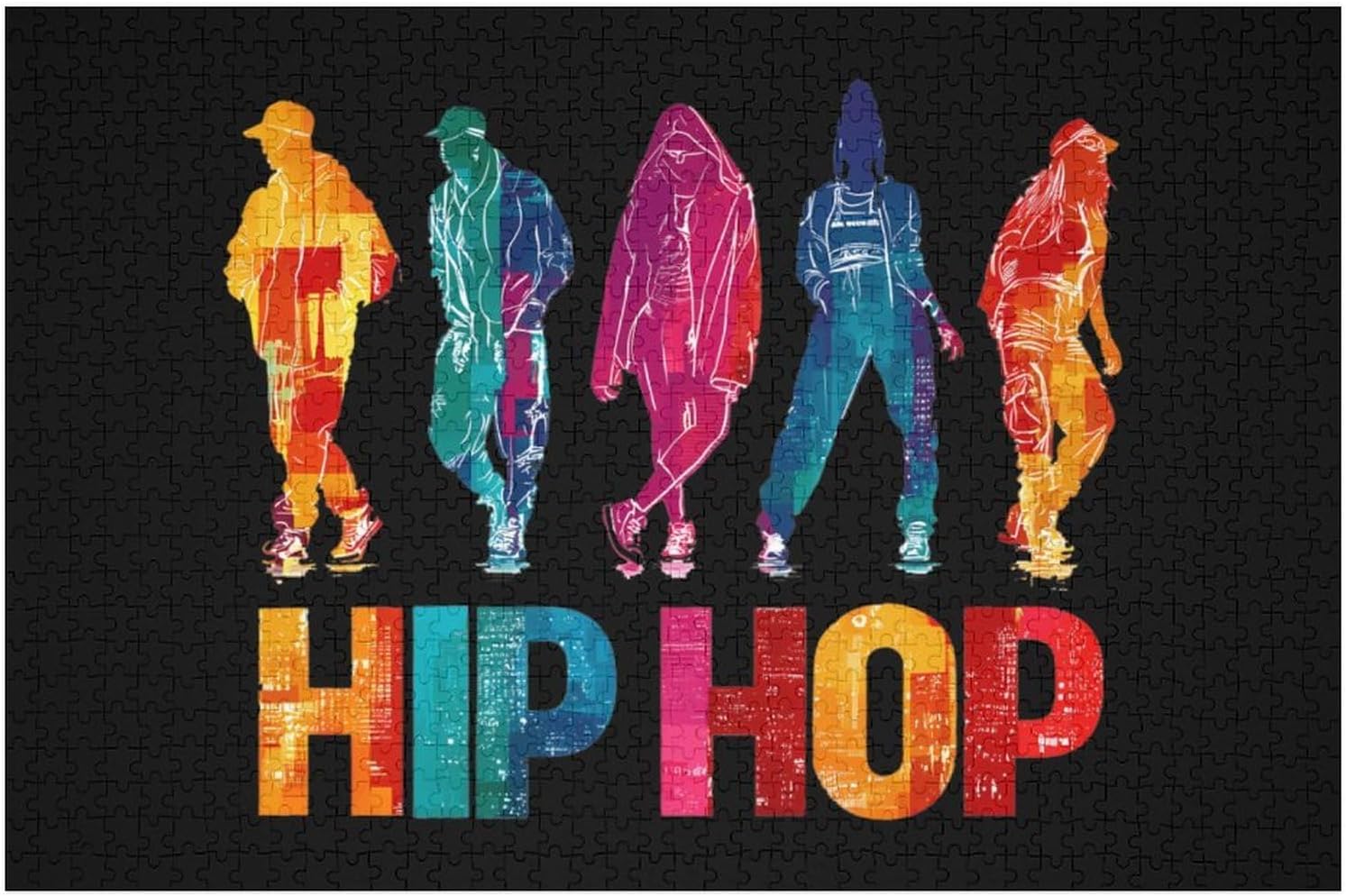 Hip-Hopstreets Dance Puzzles for Adults 1000 PCS Wooden Jigsaw Puzzle Wall Decor Christmas