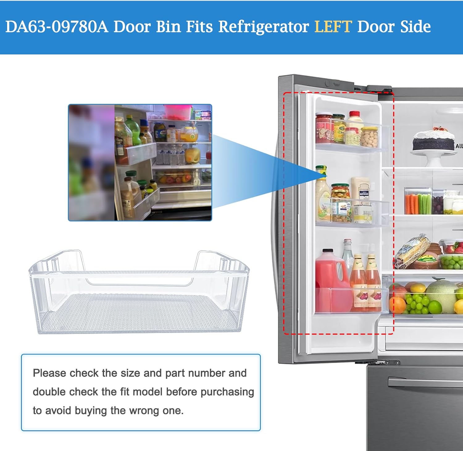 Alvar Left Door Bin for Samsung Refrigerator