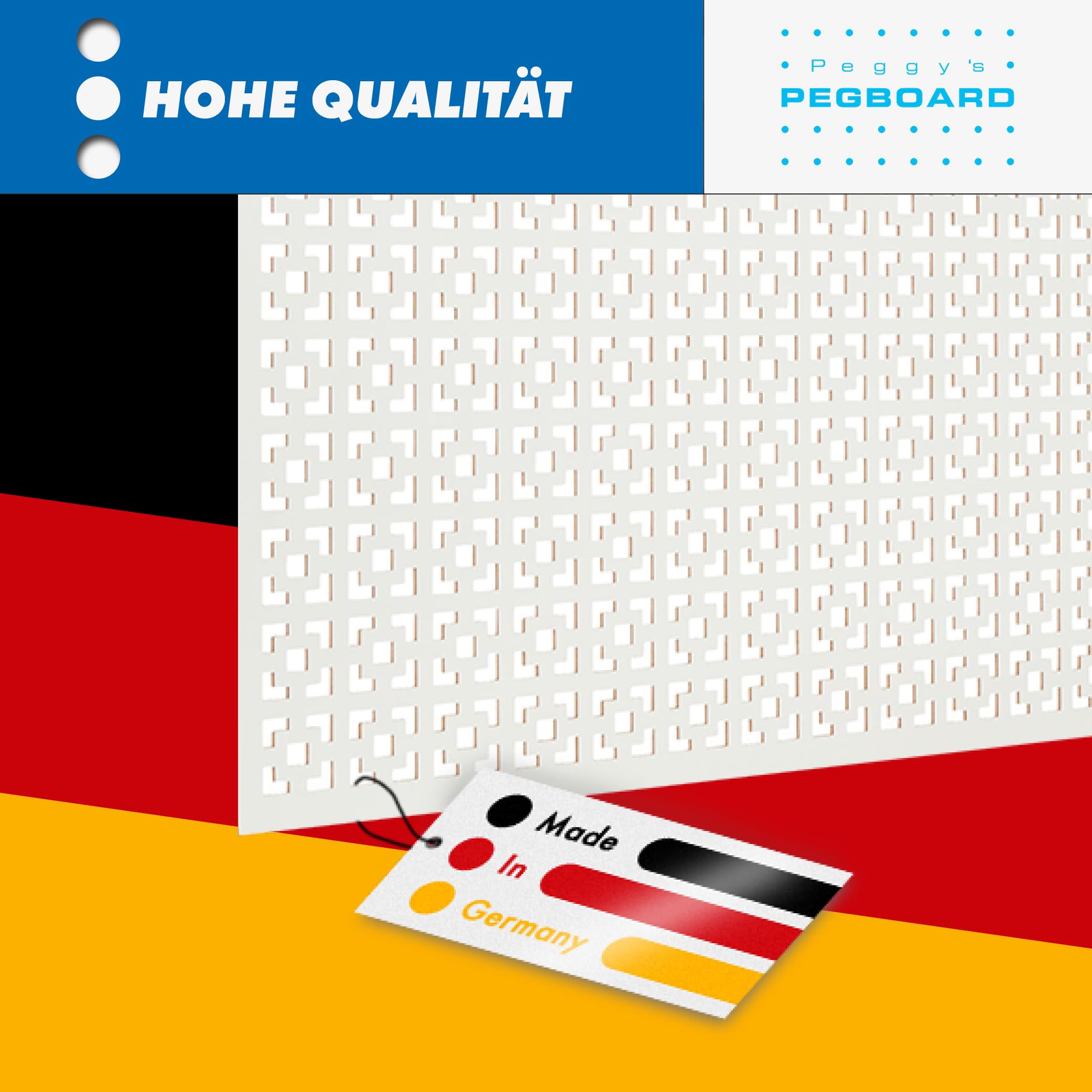 Décor MALAGA MDF Lochplatte Made in Germany 122 x 61 cm für Heizkörperverkleidung Türverkleidung Lüftungsgitter Windschutz