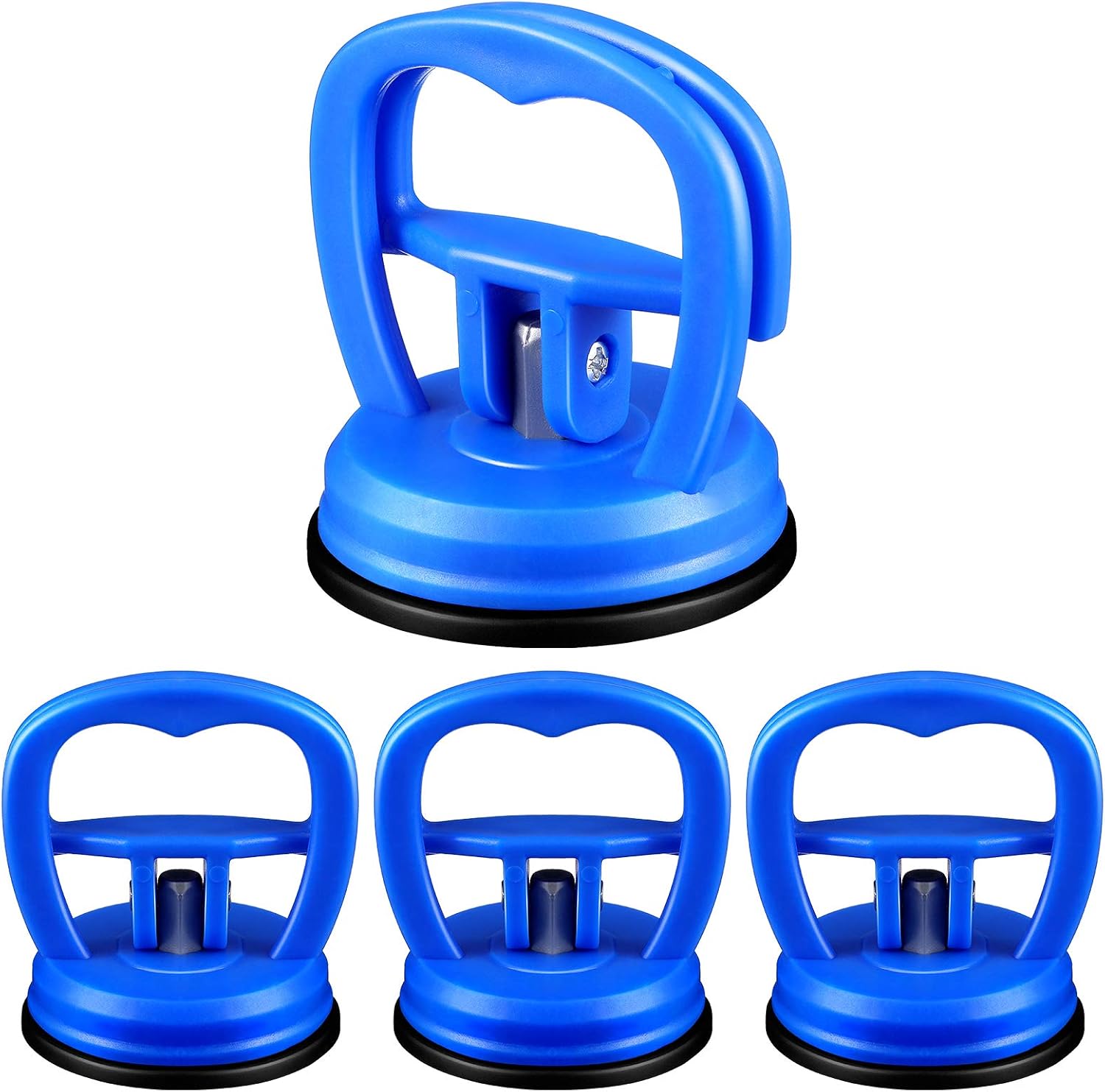 Tallew 4 Pcs Suction Car Dent Puller, Powerful Auto Suction Cup Dent Puller Repair Tool Remover Kit for Glass Tiles Mirror, Granite Lifting and Objects Moving(Blue)