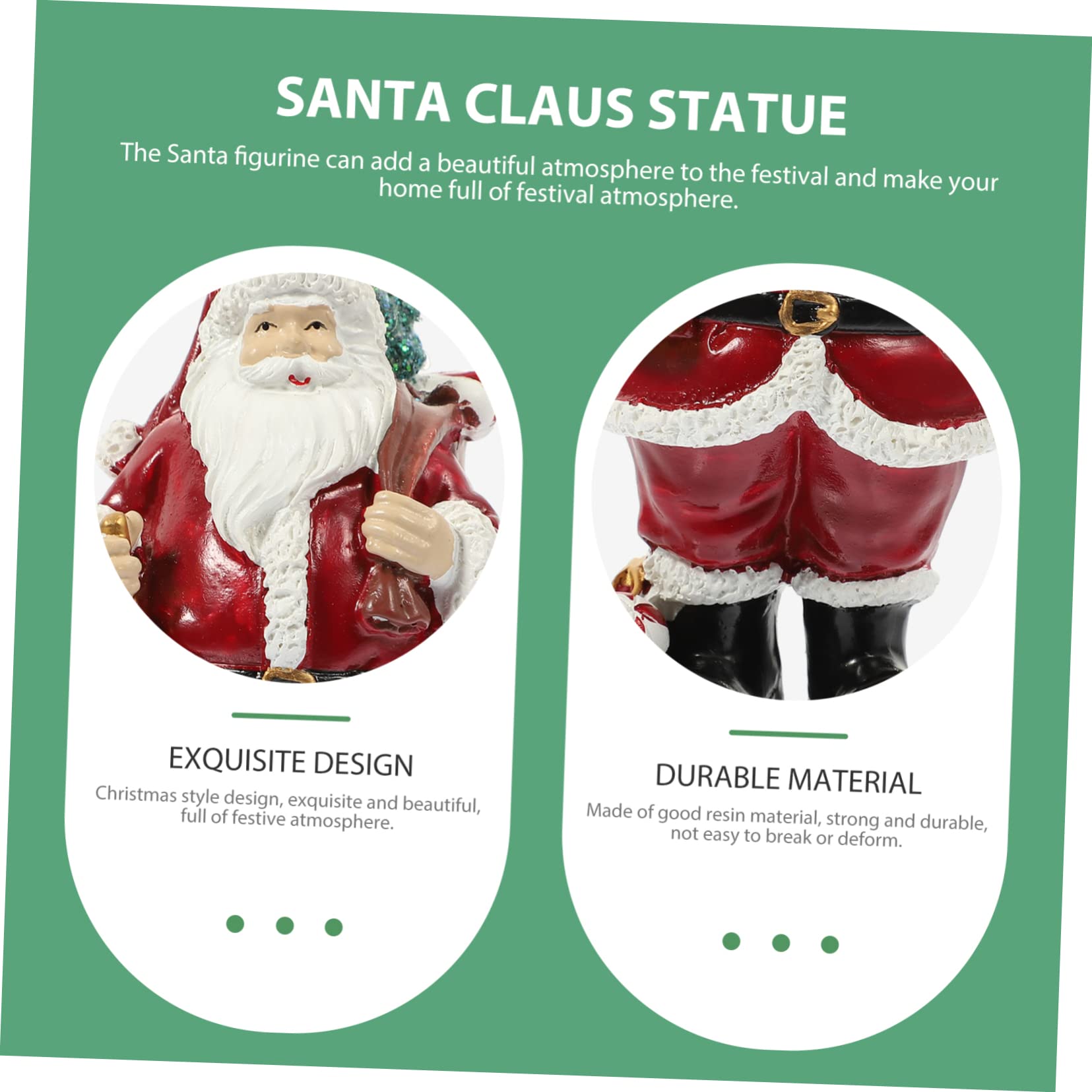 PRETYZOOM 4 Pz Ornamenti Di Babbo Natale Figurina Di Babbo Natale Decorazione Di Figura Dell'albero Di Natale Statuina Di Desktop Di Natale Ornamenti Festivi Resina