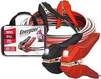 Vista 8 de Energizer - Cables de puente para batería de auto con luces LED integradas, cables resistentes para arrancar baterías muertas o débiles, bolsa