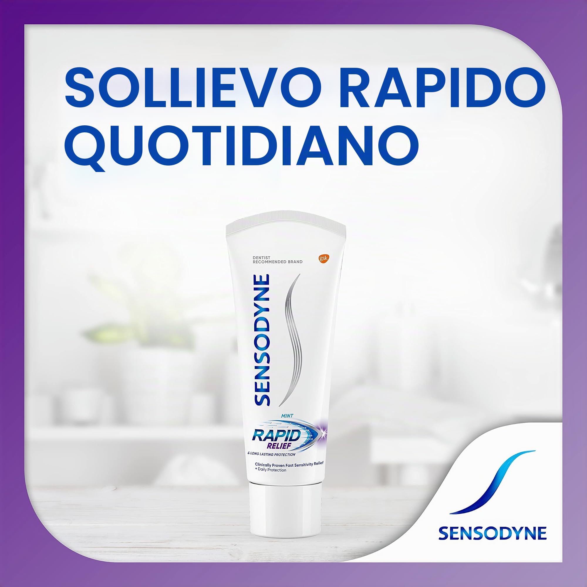 Sensodyne - 12 dentifrici a rapido sollievo dallo smalto per denti forti e alito fresco, 75 ml