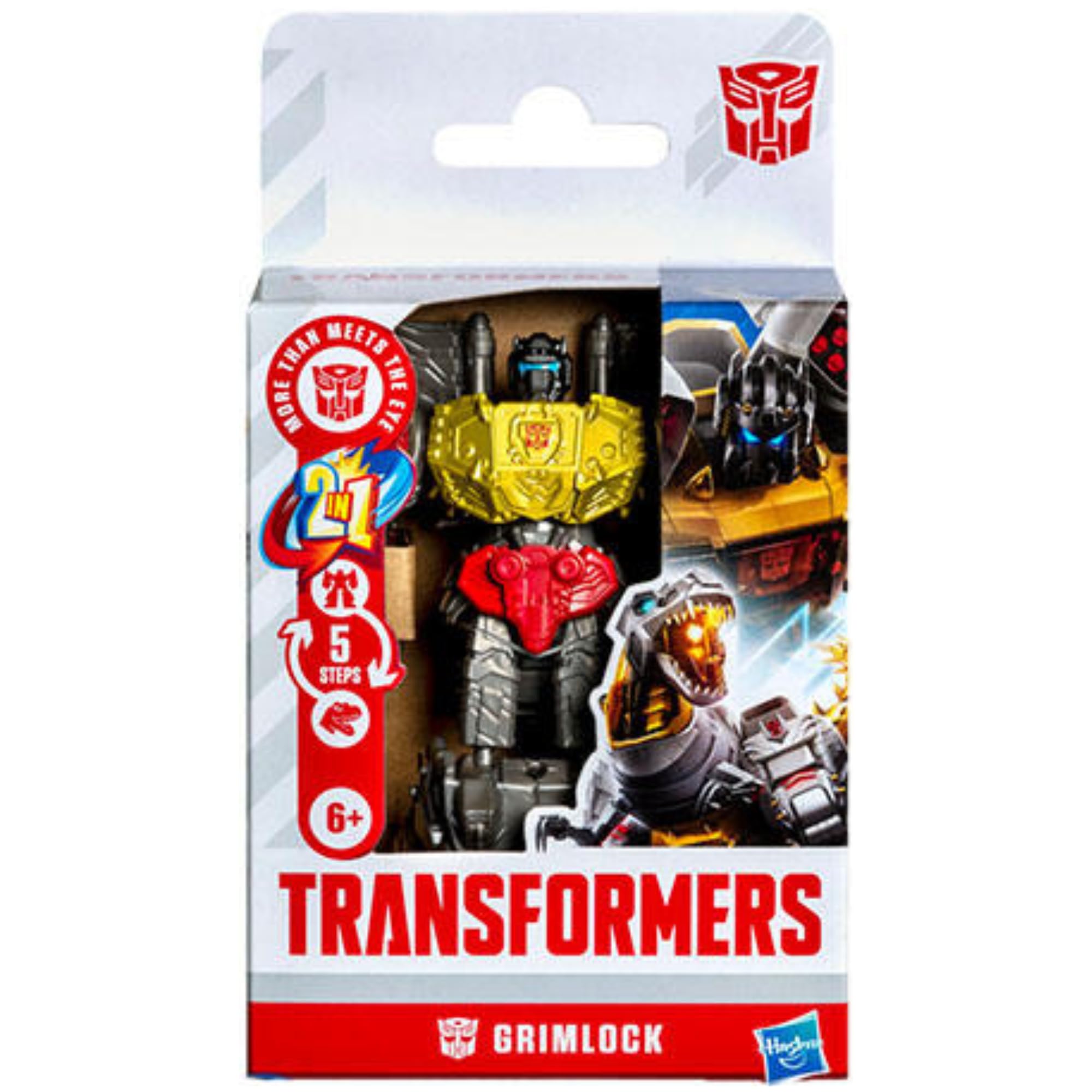 Transformers 4' 12cm, 2 in 1, 3 to 7 Step Transforming Action Figures - (Autobot Grimlock)