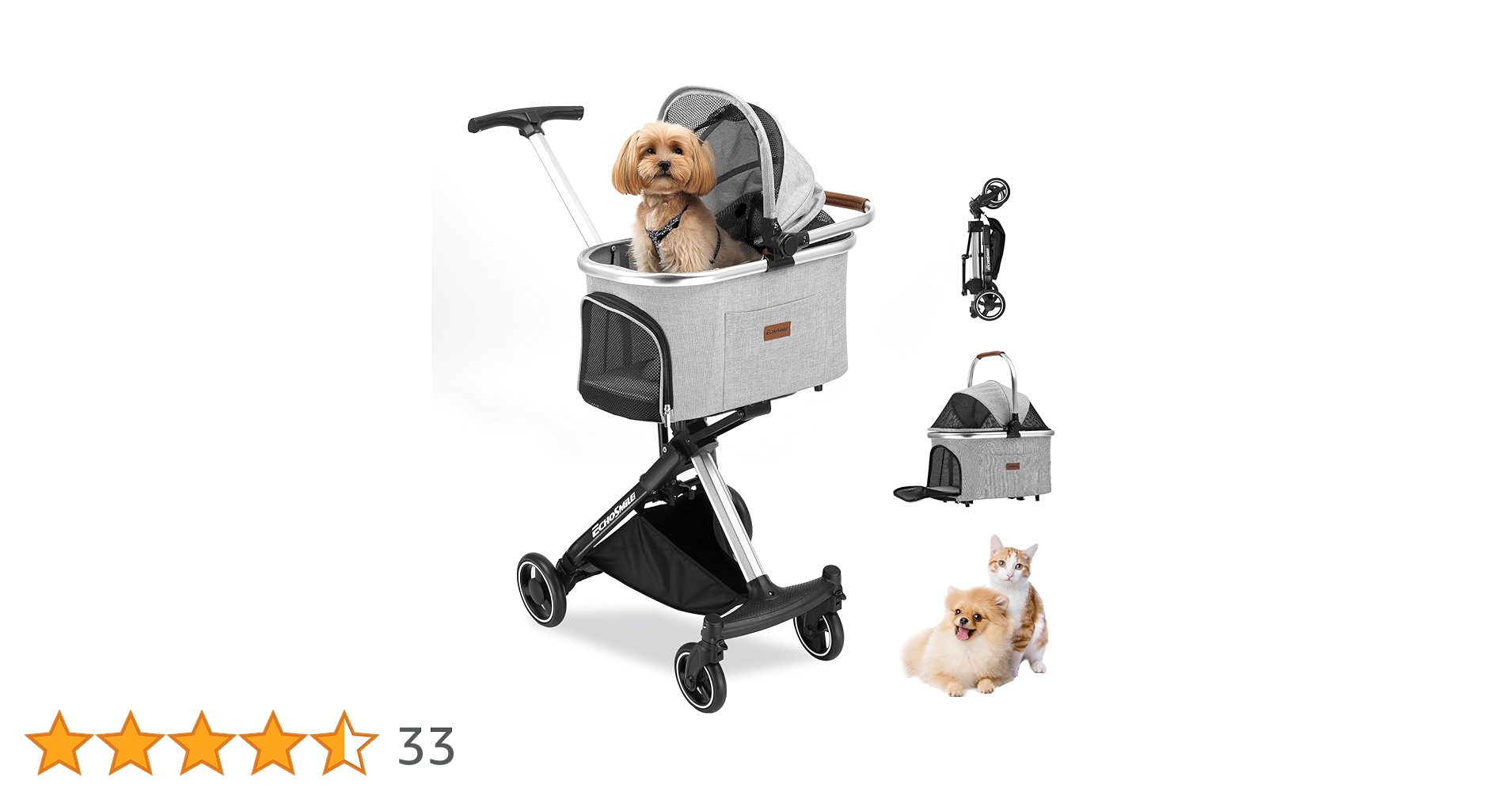 Amazon.co.jp: EchoSmile ペットカート 小型犬 猫 軽量