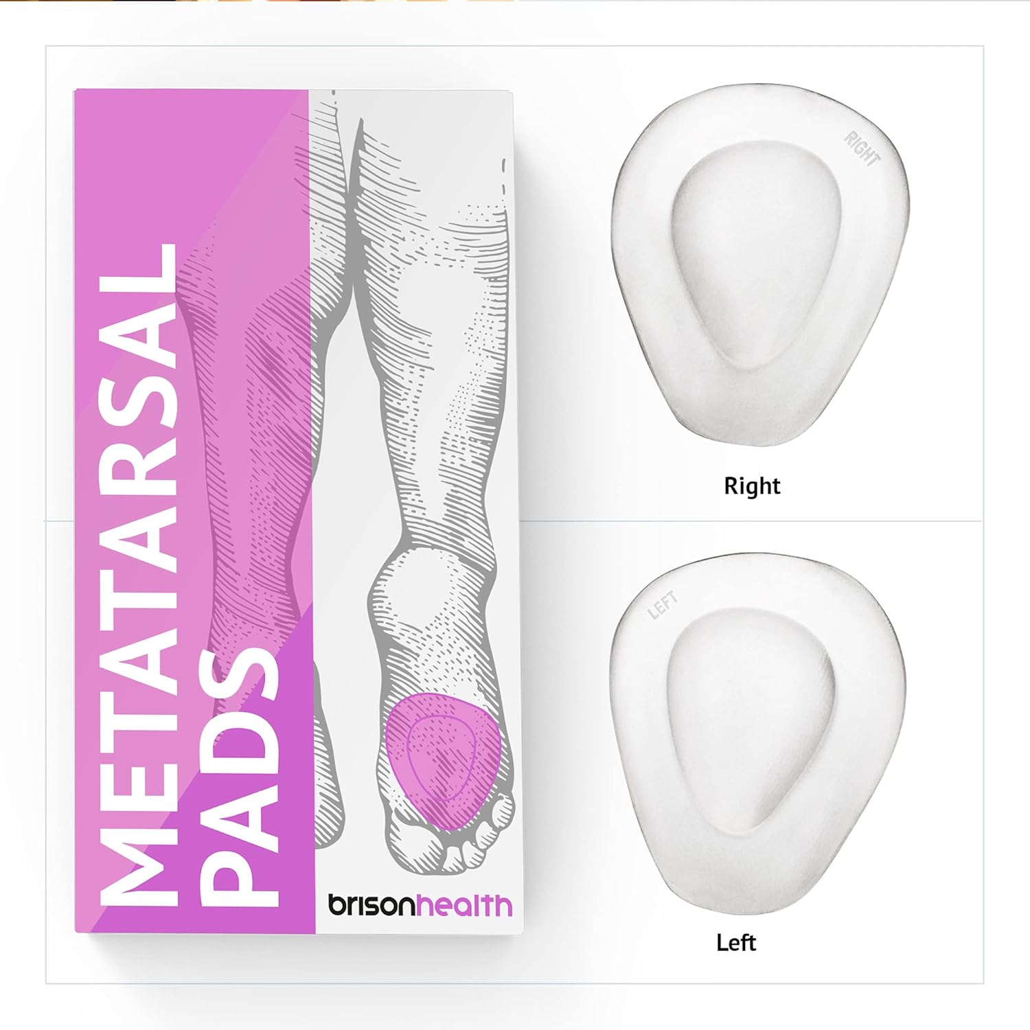 Ball of Foot Cushions High Heels - Soft Gel Insole Metatarsal Pads Forefoot Callus Metatarsalgia Pain Prevention Shoe Inserts no Slip Cushioning for Women : Health & Household