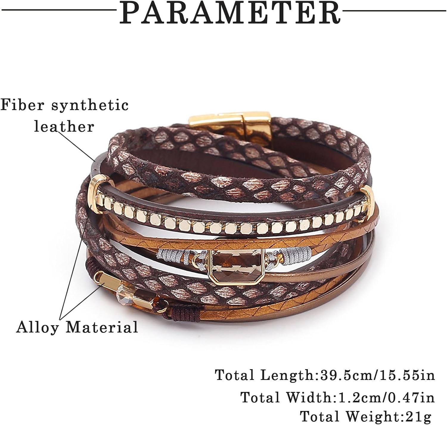 Wrap Leather Bracelets for Women Multi Strand Leather Bracelets Boho Bracelets for Women Jewelry
