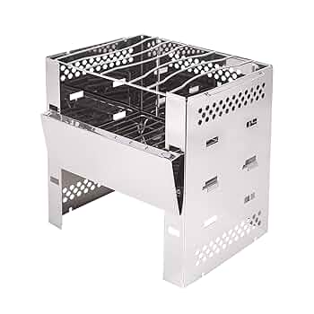 A4サイズ 自由調節 2-4人用 多役 アウトドア 薪ストーブ 焚き火