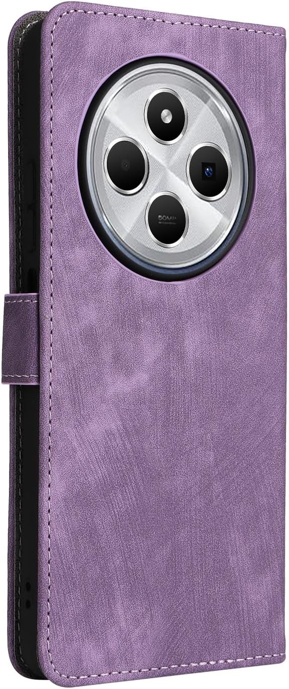 for Xiaomi Redmi 14C / Xiaomi Poco C75 Wallet Phone Case with Screen Protector [RFID Blocking] Leather Flip Card Holder Women Men Cell Phone Case for Redmi14C 4G Redmi A4 PocoC75 14C LTE Purple - Image 5