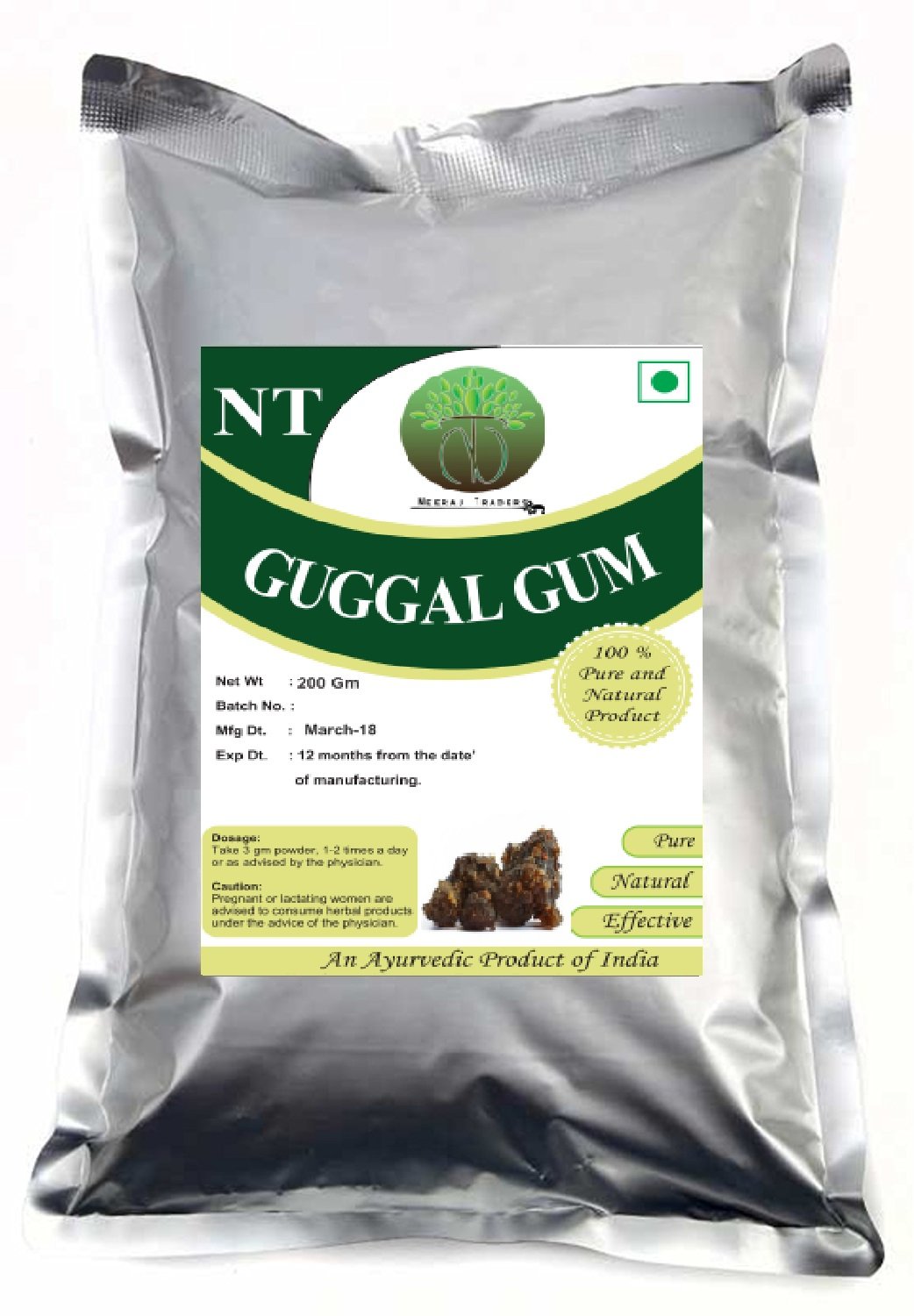 NEERAJ - Guggal Dhoop - Gugal Incense - Commiphora Mukul - Cammiphora for Hawan - Dry Gugal Dhoop - gugal loban for Natural Air Purifier for Home Puja and Hawan,Dhuni,Fragrance – 200 Gm