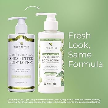 Amazon.com : Tree to Tub Unscented Shea Butter Body Lotion