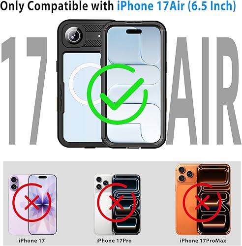 Miniatura 7 de Funda impermeable para iPhone, IP68, a prueba de golpes, a prueba de polvo, con protector de pantalla integrado, funda protectora de cuerpo completo