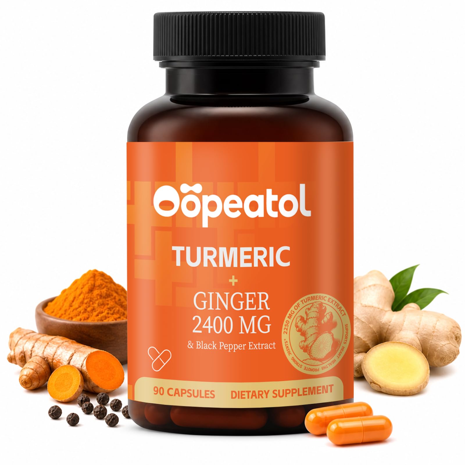 Turmeric Curcumin Supplement 2250mg with Black Pepper Extract Joint Comfort