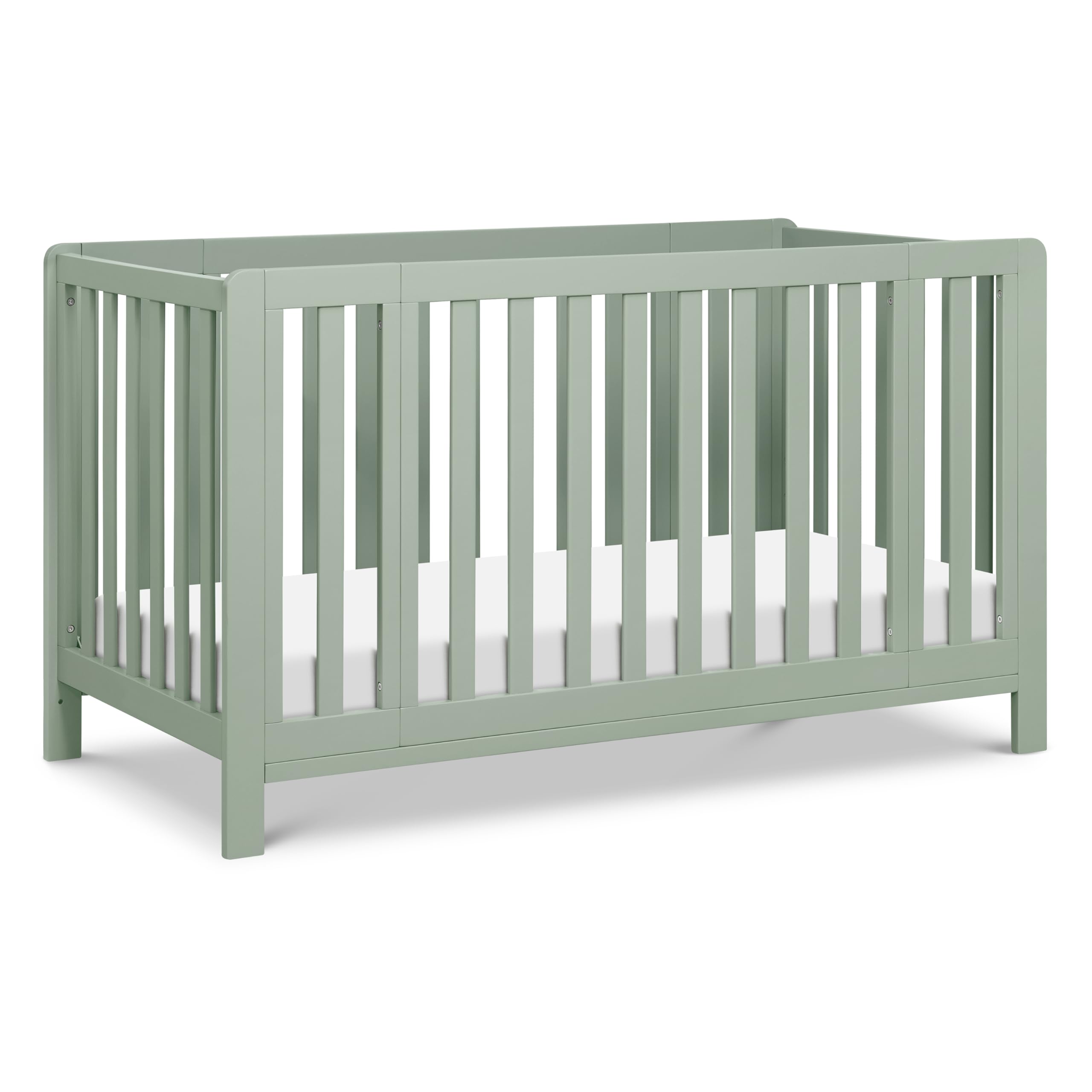 Photo 1 of Carter's by Davinci Colby Grow 6-in-1 Convertible Bassinet to Crib in Light Sage, Portable Design with Removable Wheels, Wooden Baby Bed w/Four Adjustable Heights | GREENGUARD Gold and FSC Certified