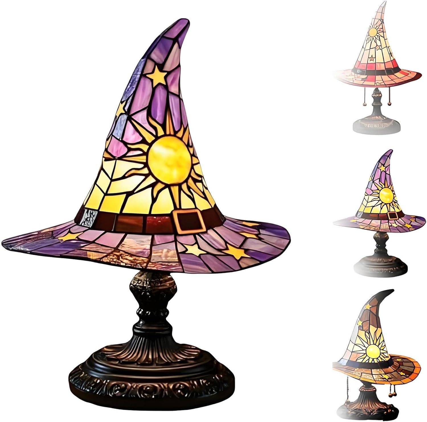 LIUASMUE Piatto di frutta di Halloween Vassoio di caramelle Strega Tavolo Stand Strega Espositore Tavolo Centrotavola Artigianato in Resina Desktop Halloween Strega Display Stand Vassoio Decorazioni