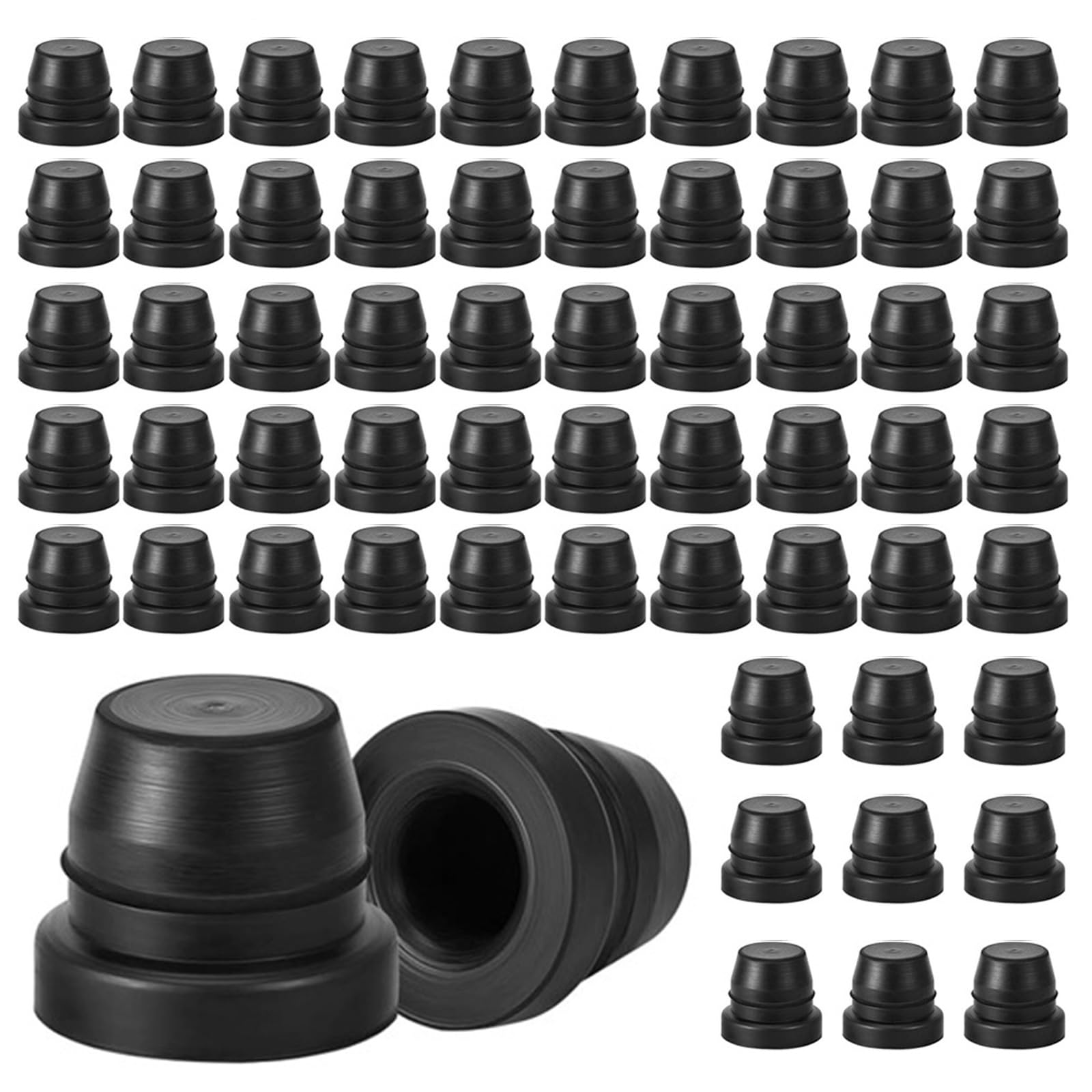 Crffz 60Pcs Rubber Disc Brake Pumps Covers Upper Lower Caliper Exhaust Screw Caps For Scooters Motorcycle Brake Systems Sealing High Temperature Caps